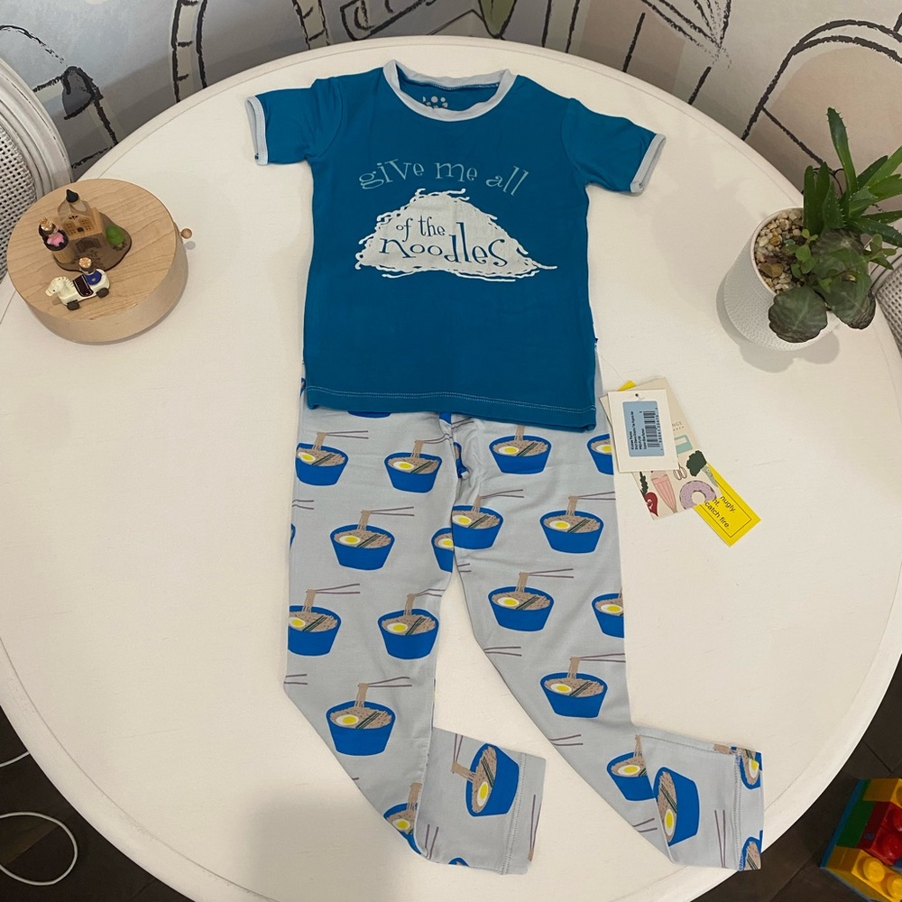 Kickee Pants “illusion blue ramen” pj set